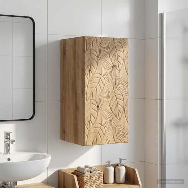 Vannitoa seinakapp DELFT Artisan tamm 30 × 31 × 59 cm Tehispuit