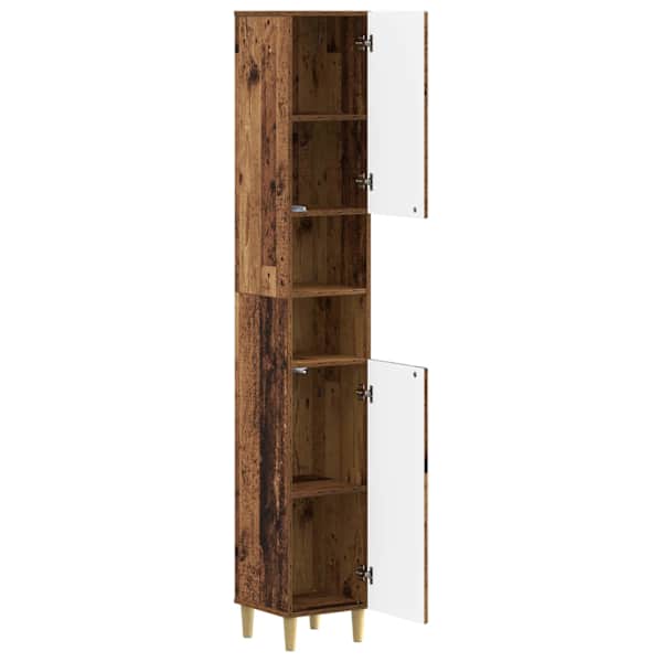 Vannitoa kapp avatud riiuliga DELFT Vana puit 30 × 31 × 190 cm