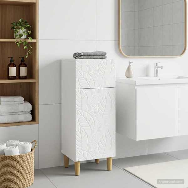 Vannitoa hoiukapp DELFT Valge 30 × 31 × 80 cm Tehispuit