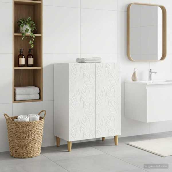 Vannitoa hoiukapp DELFT Valge 59,5 × 31 × 80 cm Tehispuit