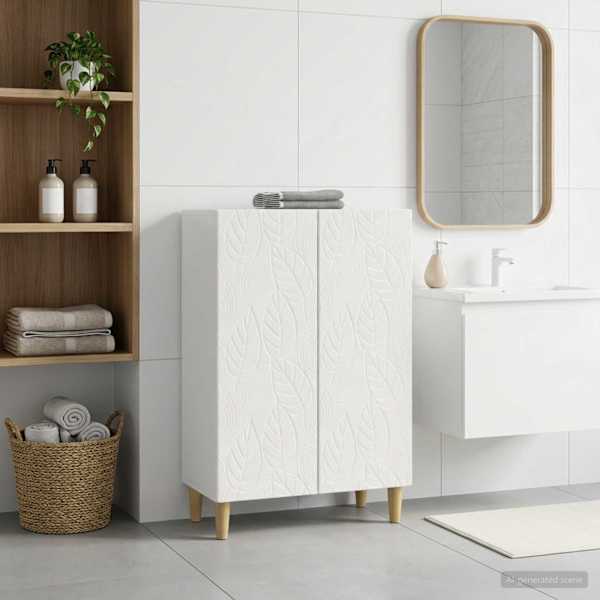 Vannitoa hoiukapp DELFT Kõrgläikega valge 59,5 × 31 × 80 cm