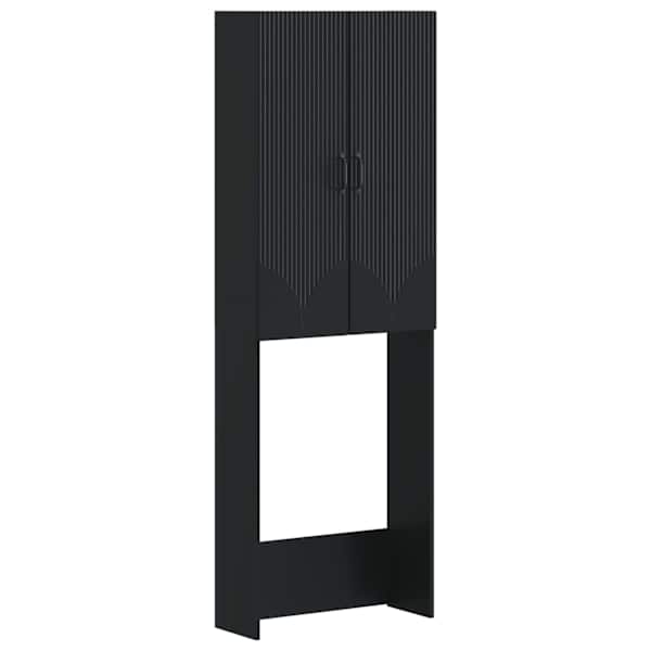 Tualettkabinet HOORN Must 66 × 25,5 × 190 cm Tehispuit