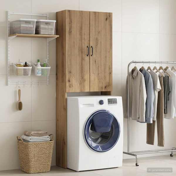 Tualettkabinet HOORN Artisan tamm 66 × 25,5 × 190 cm Tehispuit