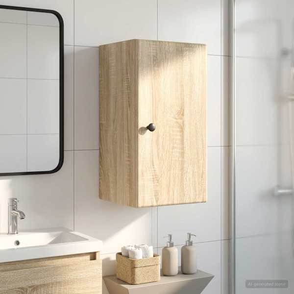 Vannitoa seinakapp BREDA Sonoma tamm 30 × 31 × 59 cm Tehispuit