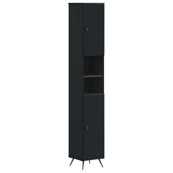 Vannitoa kapp avatud riiuliga BREDA Must 30 × 31 × 190 cm