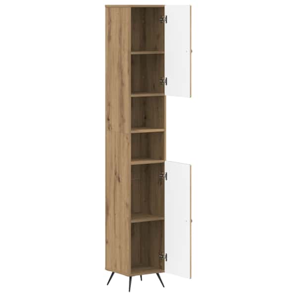 Vannitoa kapp avatud riiuliga BREDA Vana puit 30 × 31 × 190 cm