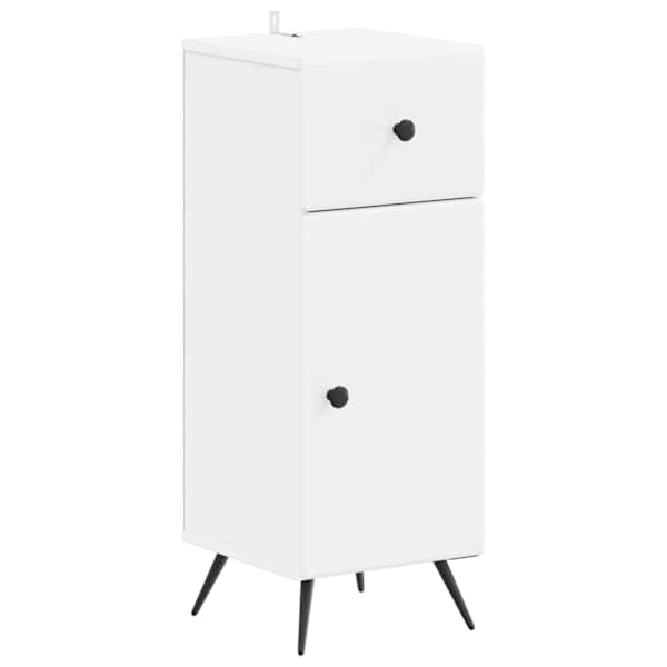 Vannitoa hoiukapp BREDA Valge 30 × 31 × 80 cm Tehispuit