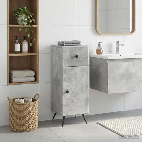 Vannitoa hoiukapp BREDA Betoonhall 30 × 31 × 80 cm Tehispuit