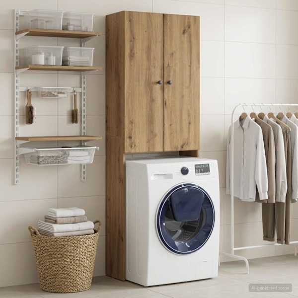 Tualettkabinet BREDA Artisan tamm 66 × 25,5 × 190 cm Tehispuit