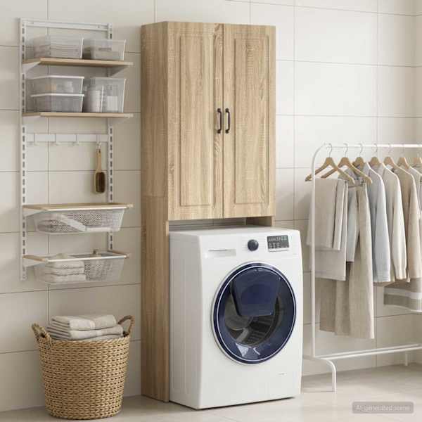 Tualettkabinet UTRECHT Sonoma tamm 66 × 25,5 × 190 cm Tehispuit