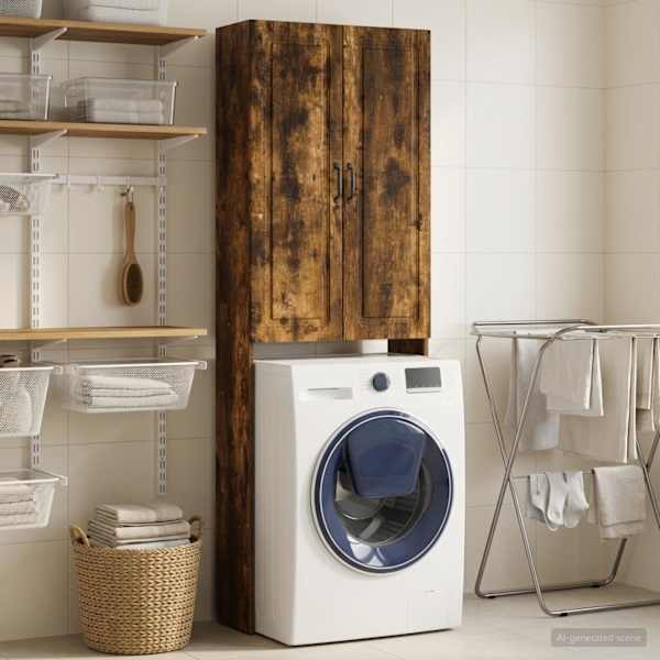 Tualettkabinet UTRECHT Suitsutatud tamm 66 × 25,5 × 190 cm