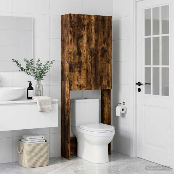Tualettkabinet UTRECHT Suitsutatud tamm 66 × 25,5 × 190 cm