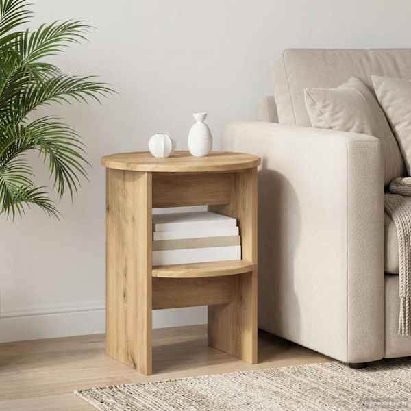 Kõrvalkapp Käsitöö Tamm Ø40 × 50 cm Töödeldud puit