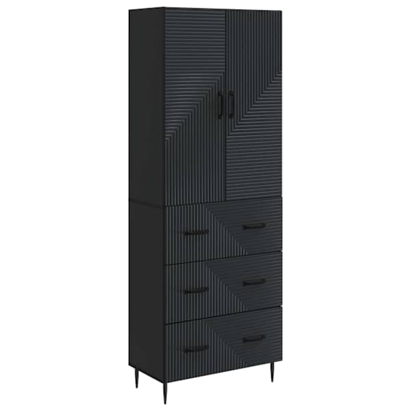 Kapi Komplekt 2 tk 66 × 34,5 × 90 cm Tehispuit Must
