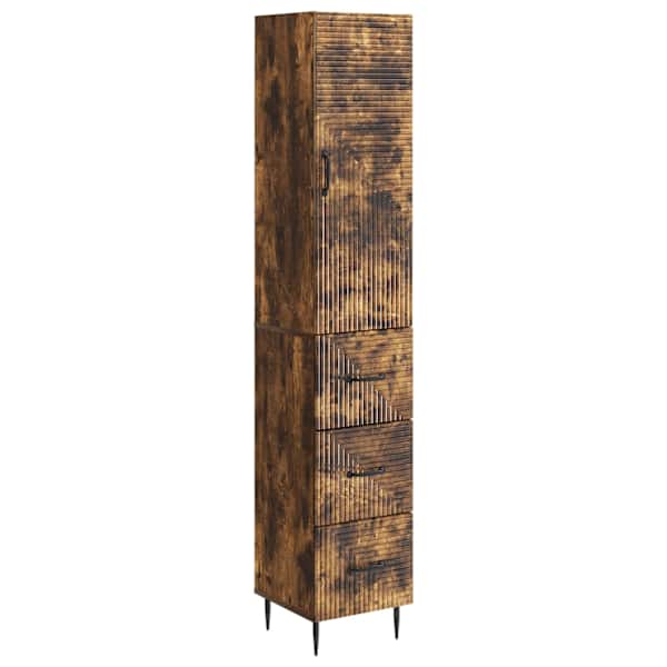 Kapi Komplekt 2 tk 33 × 34,5 × 90 cm Tehispuit Suitsutatud tamm