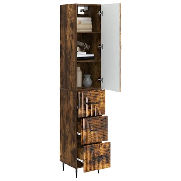 Kapi Komplekt 2 tk 33 × 34,5 × 90 cm Tehispuit Suitsutatud tamm