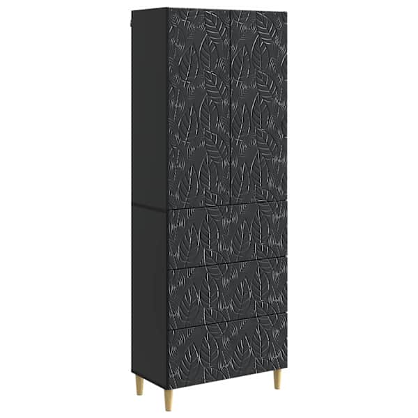 Kapi Komplekt 2 tk 66 × 34,5 × 90 cm Tehispuit Must
