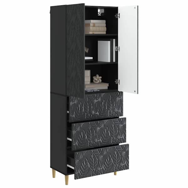 Kapi Komplekt 2 tk 66 × 34,5 × 90 cm Tehispuit Must