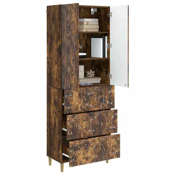 Kapi Komplekt 2 tk 66 × 34,5 × 90 cm Tehispuit Suitsutatud tamm