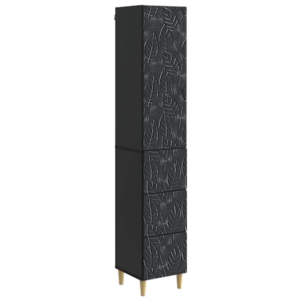 Kapi Komplekt 2 tk 33 × 34,5 × 90 cm Tehispuit Must