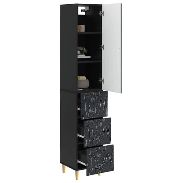 Kapi Komplekt 2 tk 33 × 34,5 × 90 cm Tehispuit Must