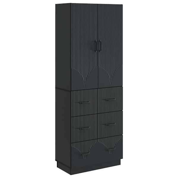 Kapi Komplekt 2 tk 66 × 34,5 × 87 cm Tehispuit Must
