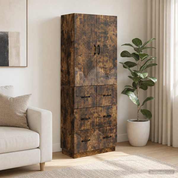 Kapi Komplekt 2 tk 66 × 34,5 × 87 cm Tehispuit Suitsutatud tamm