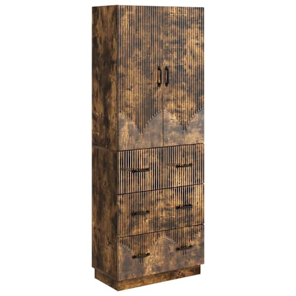 Kapi Komplekt 2 tk 66 × 34,5 × 87 cm Tehispuit Suitsutatud tamm