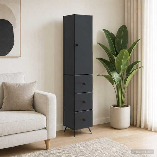 Kapi Komplekt 2 tk 34,5 × 34,5 × 90 cm Tehispuit Must