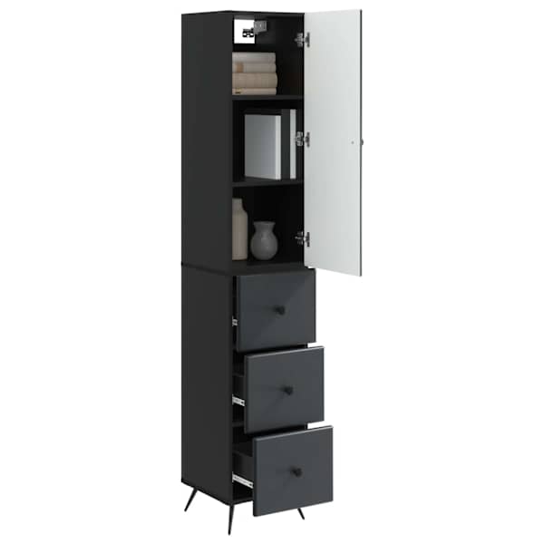 Kapi Komplekt 2 tk 34,5 × 34,5 × 90 cm Tehispuit Must
