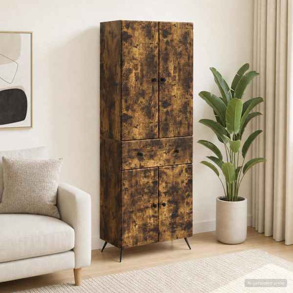 Kapi Komplekt 2 tk Suitsutatud tamm 66 × 34.5 × 90 cm Tehispuit