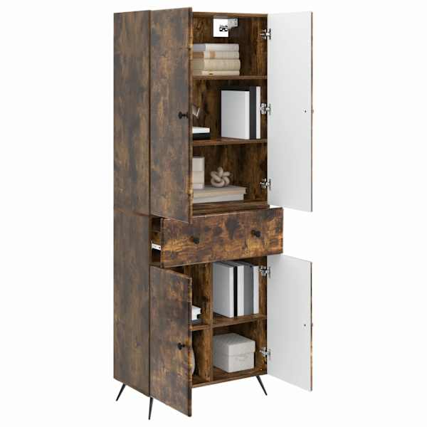 Kapi Komplekt 2 tk Suitsutatud tamm 66 × 34.5 × 90 cm Tehispuit