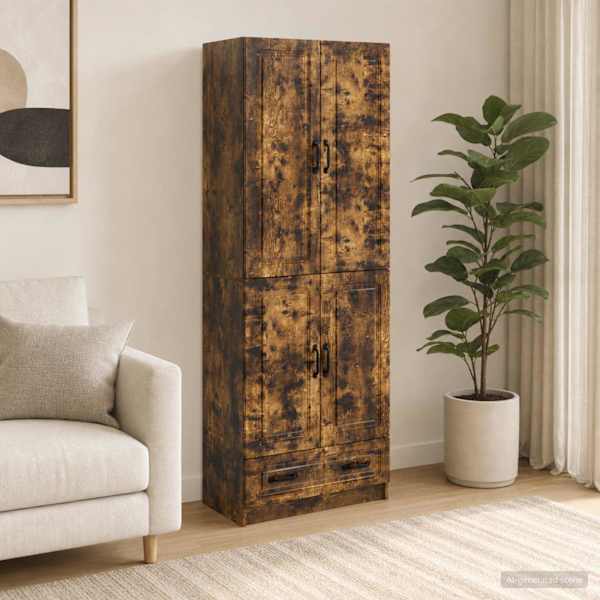 Kapi Komplekt 2 tk Suitsutatud tamm 66 × 34,5 × 92 cm Tehispuit