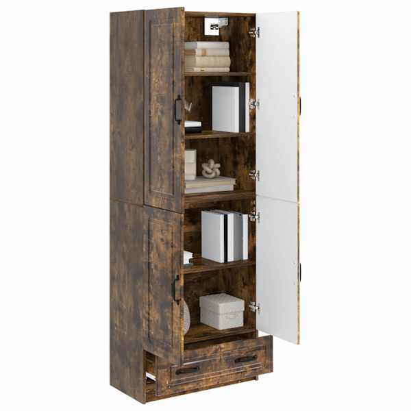 Kapi Komplekt 2 tk Suitsutatud tamm 66 × 34,5 × 92 cm Tehispuit