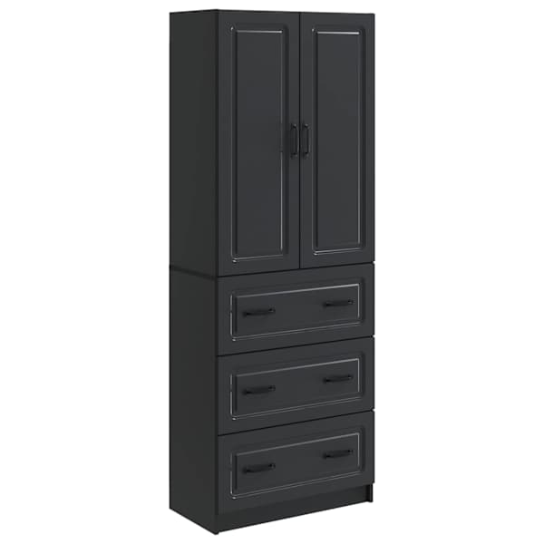 Kapi Komplekt 2 tk 66 × 34,5 × 87 cm Tehispuit Must
