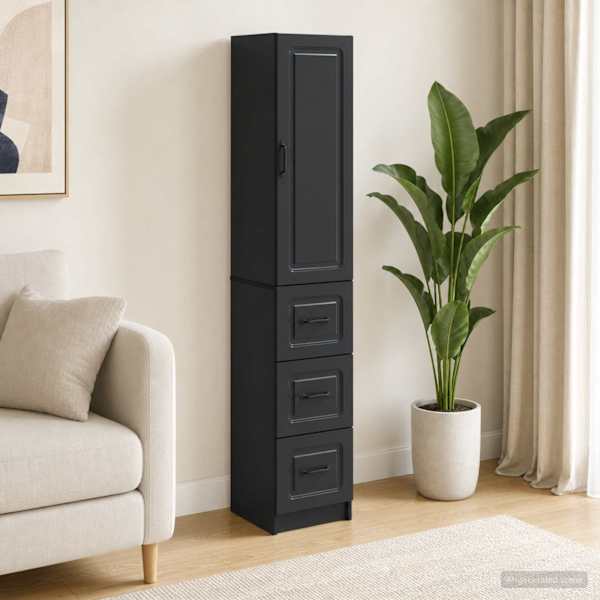 Kapi Komplekt 2 tk 33 × 34,5 × 87 cm Tehispuit Must