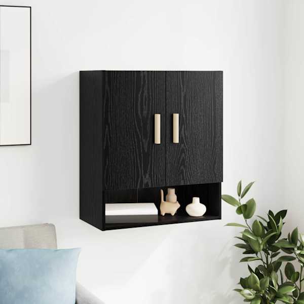 Seinekapp 60 × 31 × 70 cm Tehispuit Must tamm
