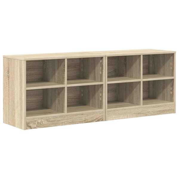 Voodikapp riiuliga 2 tk Sonoma tamm 66 × 33 × 48 cm Tehispuit
