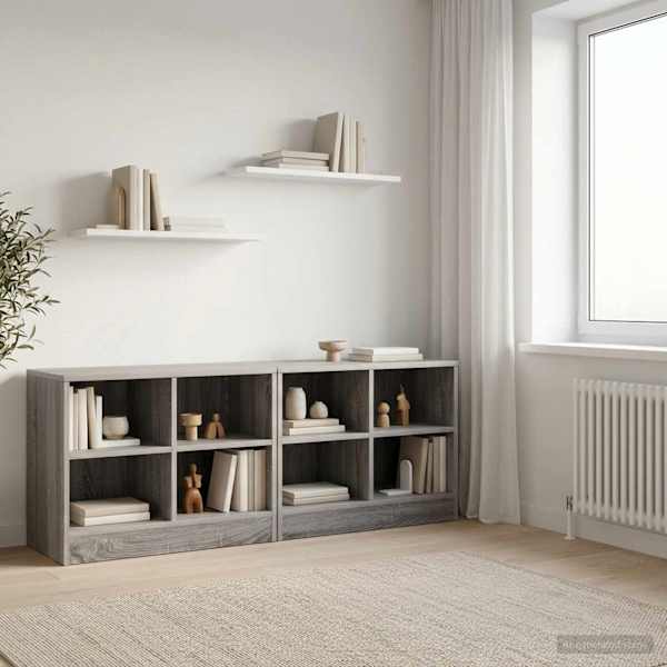 Voodikapp riiuliga 2 tk Hall Sonoma 66 × 33 × 48 cm Tehispuit