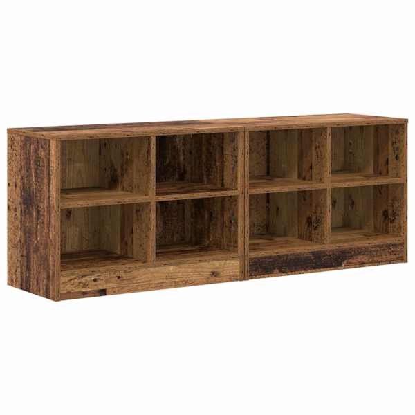 Voodikapp riiuliga 2 tk Vana puit 66 × 33 × 48 cm Tehispuit