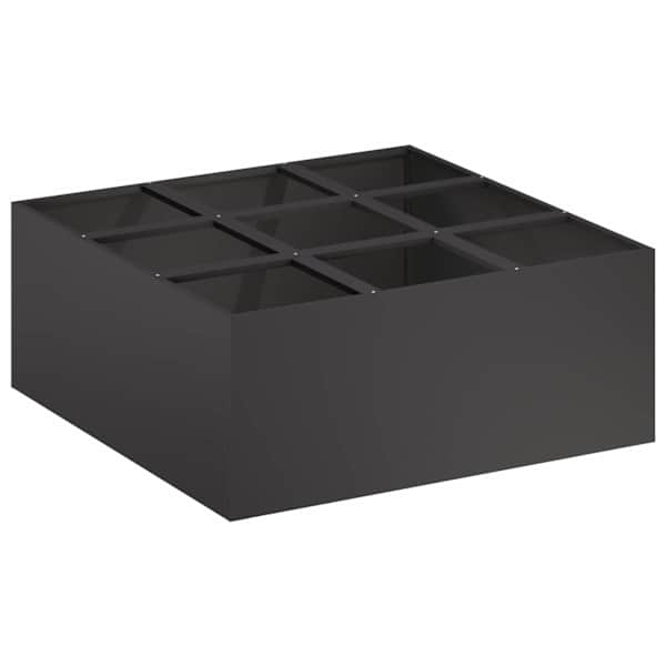 Taimekast 100 × 100 × 20 cm, teras – must