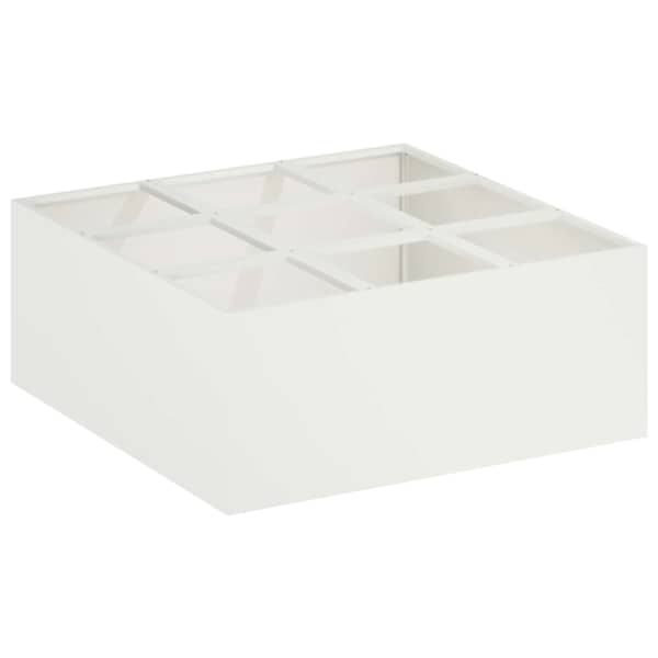 Taimekast 100 × 100 × 20 cm, teras – valge
