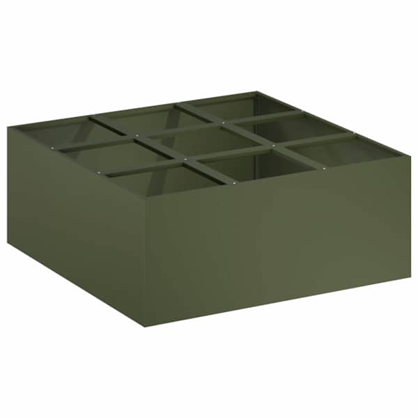 Taimekast 100 × 100 × 30 cm, teras – oliiviroheline