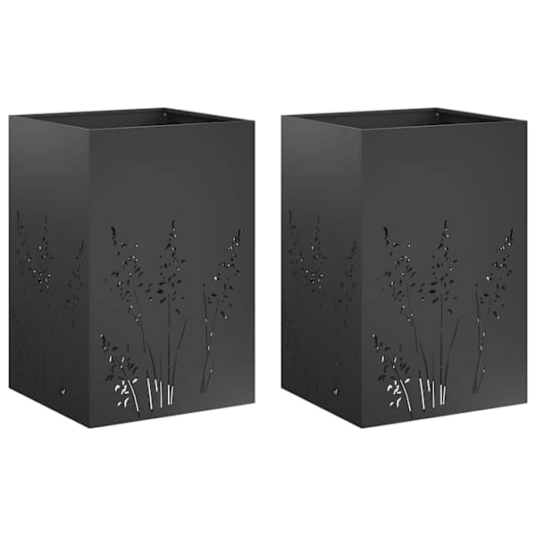 Taimekast 50 × 50 × 75 cm, teras – must – 2 tk