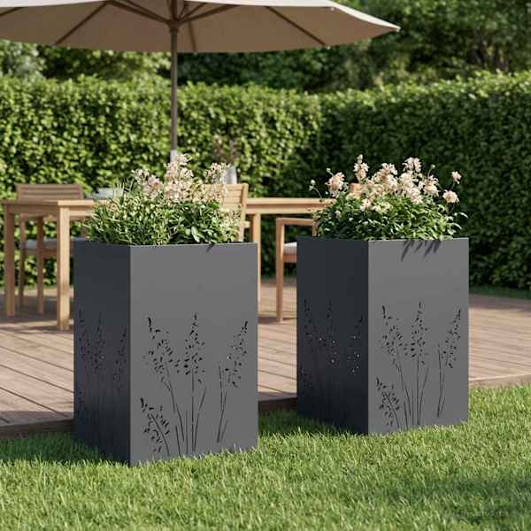 Taimekast 50 × 50 × 75 cm, teras – antratsiithall – 2 tk