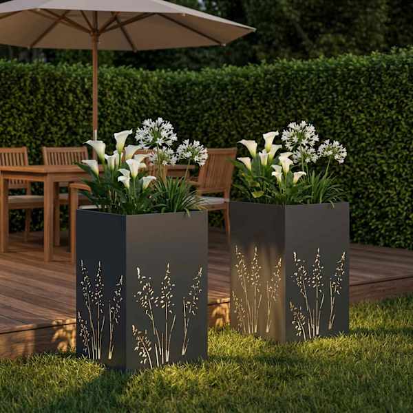 Taimekast 50 × 50 × 75 cm, teras – antratsiithall – 2 tk