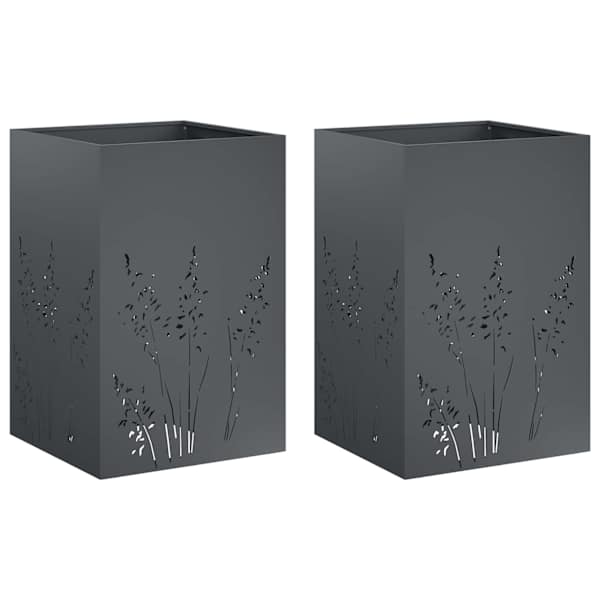 Taimekast 50 × 50 × 75 cm, teras – antratsiithall – 2 tk