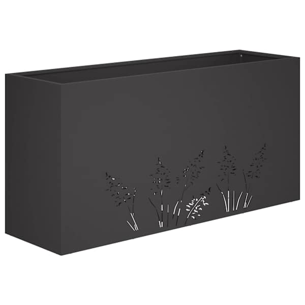 Taimekast 100 × 20 × 49 cm, teras – must