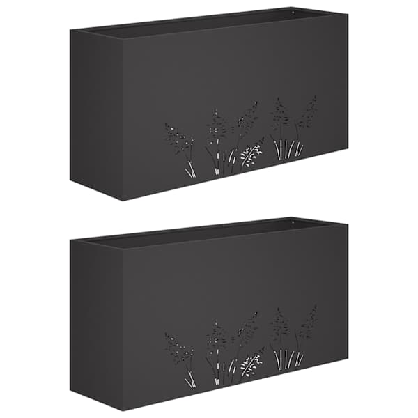 Taimekast 100 × 30 × 49 cm, teras – must – 2 tk