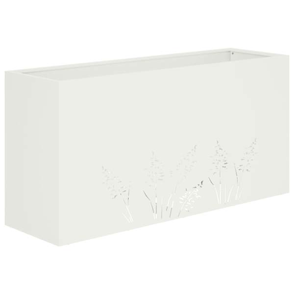 Taimekast 100 × 30 × 49 cm, teras – valge